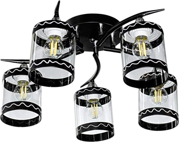 Изображение товара Люстра Aitin-Pro НПБ 02-5x60-101 / 6268/5 (черный/хром)