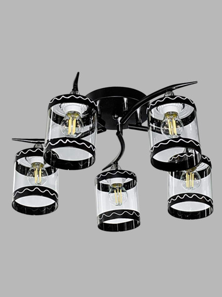 Изображение товара Люстра Aitin-Pro НПБ 02-5x60-101 / 6268/5 (черный/хром)