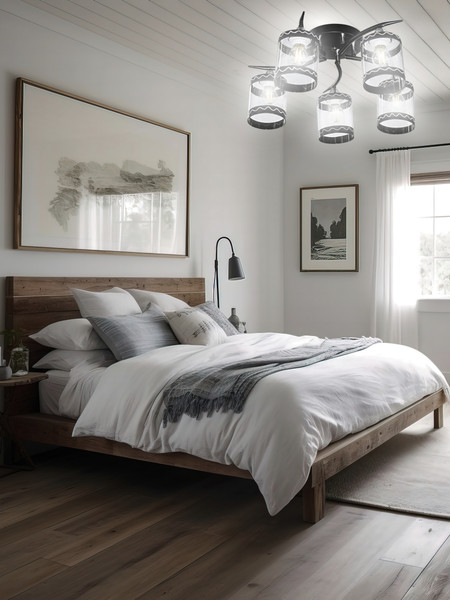 Изображение товара Люстра Aitin-Pro НПБ 02-5x60-101 / 6268/5 (черный/хром)