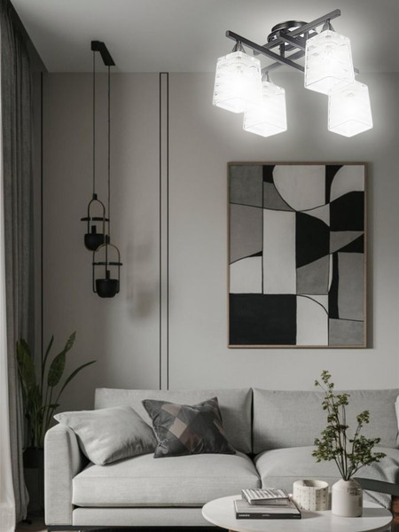 Изображение товара Люстра Aitin-Pro НПБ 02-4x60-101 / 6298/4 (черный/хром)