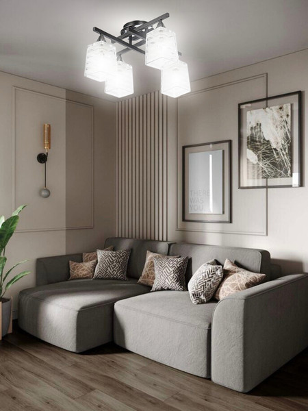 Изображение товара Люстра Aitin-Pro НПБ 02-4x60-101 / 6298/4 (черный/хром)