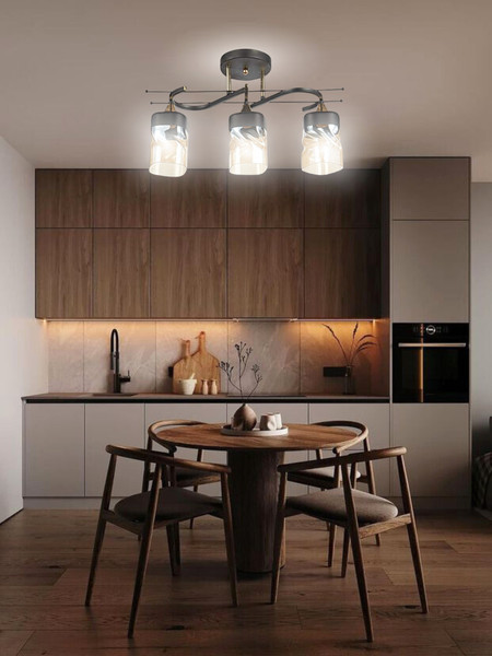 Изображение товара Люстра Aitin-Pro НПБ 02-3x60-101 / 6284/3 (черный/золото)