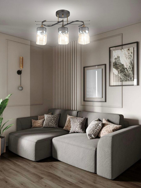 Изображение товара Люстра Aitin-Pro НПБ 02-3x60-101 / 6284/3 (черный/золото)