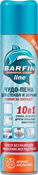 Изображение товара Средство для мытья стекол Barfin Чудо-пена с ароматом апельсина (300мл)