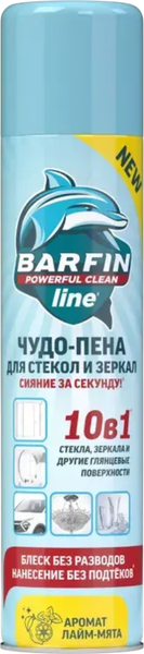 Изображение товара Средство для мытья стекол Barfin Чудо-пена с ароматом лайм-мята (140мл)
