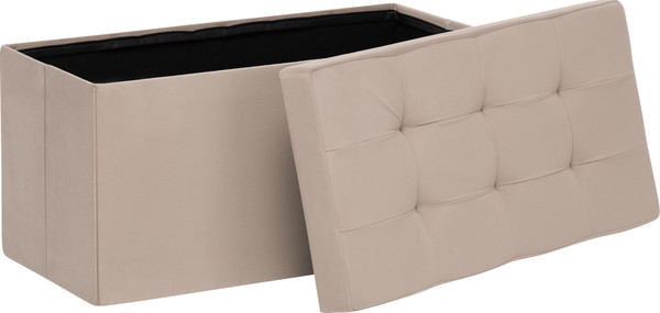 Изображение товара Пуф Импэкс Leset Леда складной с крышкой (велюр Velutto 04/крем)