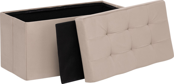 Изображение товара Пуф Импэкс Leset Леда складной с крышкой (велюр Velutto 04/крем)