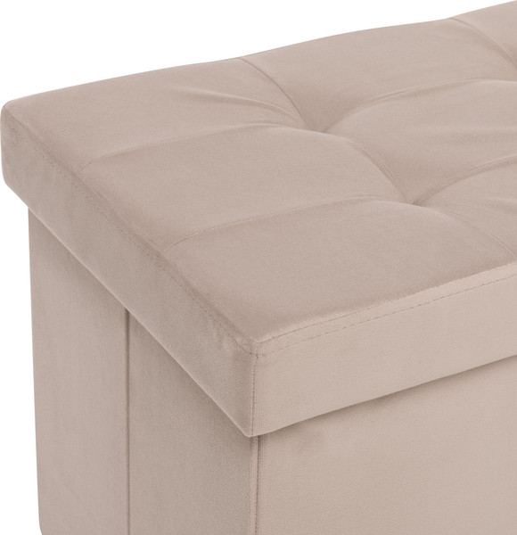 Изображение товара Пуф Импэкс Leset Леда складной с крышкой (велюр Velutto 04/крем)