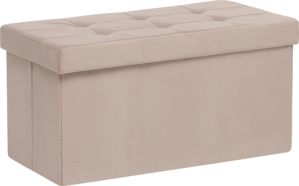 Изображение товара Пуф Импэкс Leset Леда складной с крышкой (велюр Velutto 04/крем)