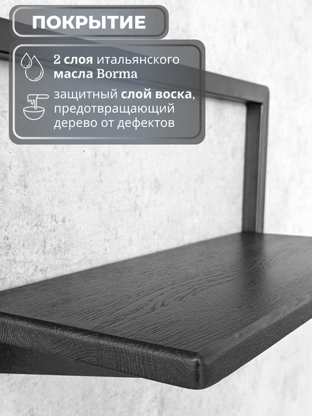 Изображение товара Полка Stal-Massiv Fly-BL (черный)