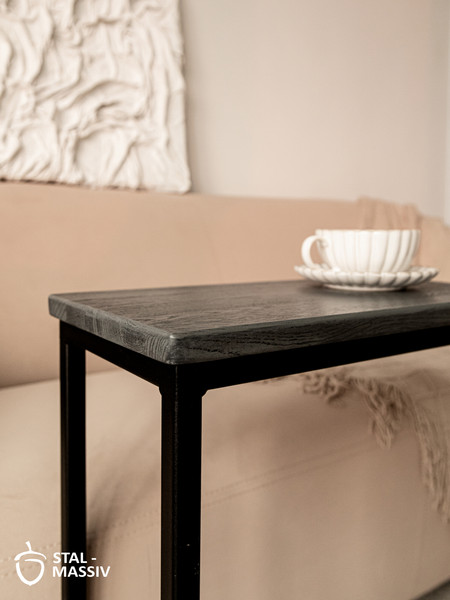 Изображение товара Приставной столик Stal-Massiv 1642-46 (серый/черный)