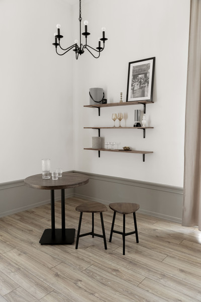 Изображение товара Табурет Stal-Massiv Delta-45 (дуб мореный/черный)