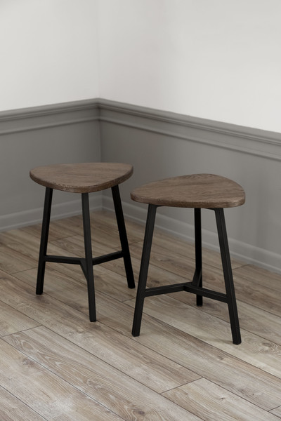 Изображение товара Табурет Stal-Massiv Delta-45 (дуб мореный/черный)