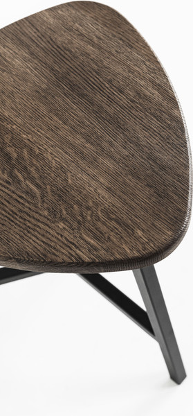 Изображение товара Табурет Stal-Massiv Delta-45 (дуб мореный/черный)