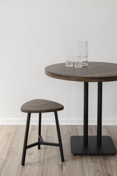 Изображение товара Табурет Stal-Massiv Delta-45 (дуб мореный/черный)