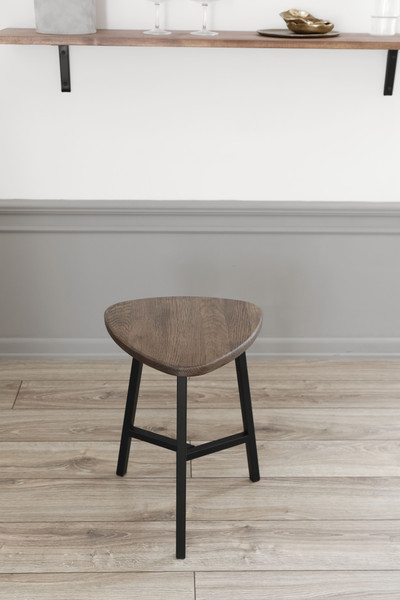 Изображение товара Табурет Stal-Massiv Delta-45 (дуб мореный/черный)