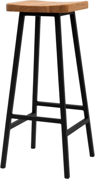 Изображение товара Табурет барный Stal-Massiv HALLS-М78 (дуб натуральный/черный)