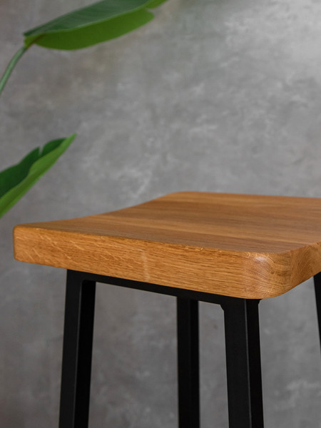 Изображение товара Табурет барный Stal-Massiv HALLS-М78 (дуб натуральный/черный)