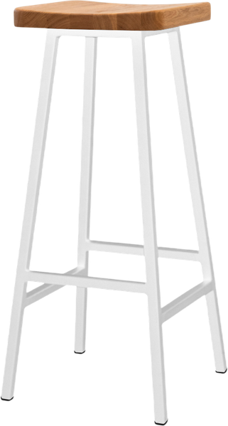 Изображение товара Табурет барный Stal-Massiv HALLS-М78 (дуб натуральный/белый)