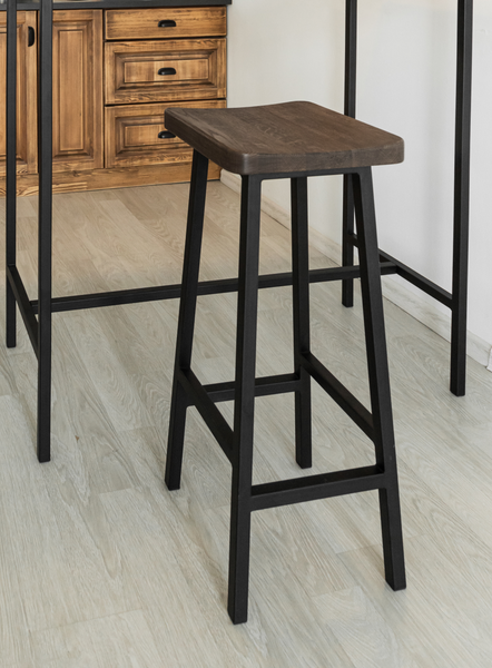 Изображение товара Табурет барный Stal-Massiv HALLS-М78 (дуб мореный/черный)