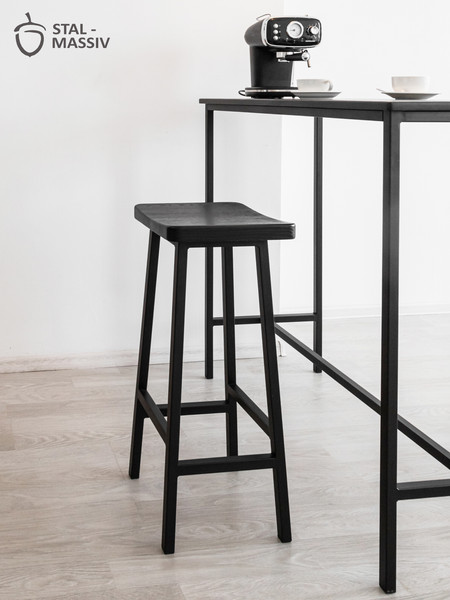 Изображение товара Табурет барный Stal-Massiv HALLS-М78 (черный/черный)