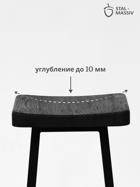 Изображение товара Табурет барный Stal-Massiv HALLS-М78 (черный/черный)