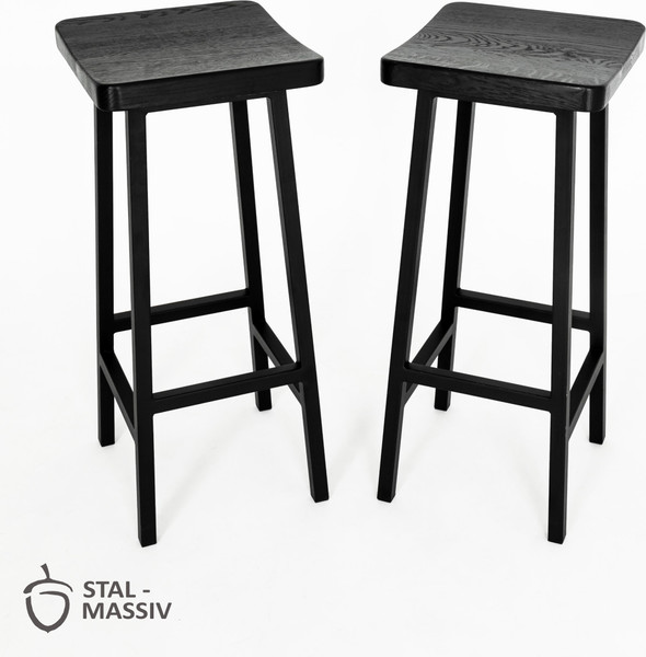 Изображение товара Табурет барный Stal-Massiv HALLS-М78 (черный/черный)