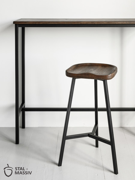 Изображение товара Табурет барный Stal-Massiv PopART-65 (дуб мореный/черный)