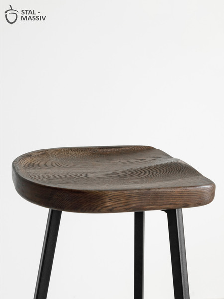 Изображение товара Табурет барный Stal-Massiv PopART-65 (дуб мореный/черный)