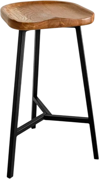 Изображение товара Табурет барный Stal-Massiv PopART-65 (дуб натуральный/черный)