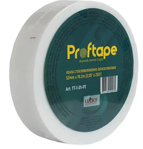 Изображение товара Лента монтажная Lucky Tape Tissue флизелиновая 60г/м2 52мм TT-1-01-PT (76.2м)