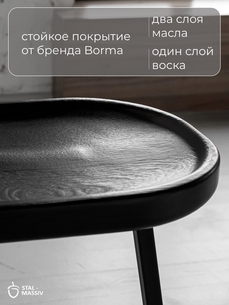 Изображение товара Табурет барный Stal-Massiv PopART-78 (черный/черный)