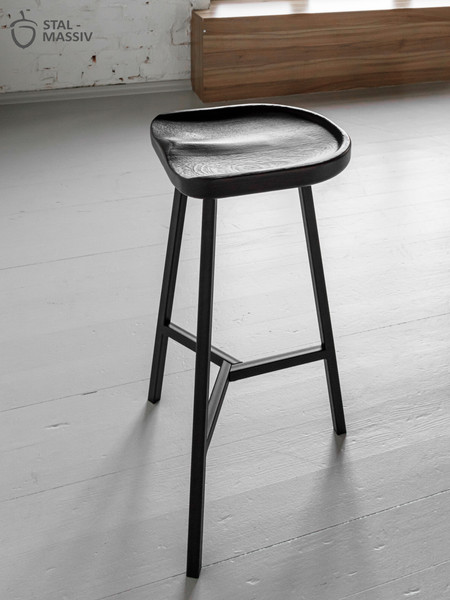 Изображение товара Табурет барный Stal-Massiv PopART-78 (черный/черный)