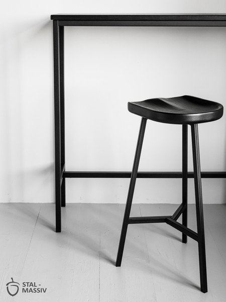 Изображение товара Табурет барный Stal-Massiv PopART-78 (черный/черный)