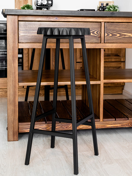 Изображение товара Табурет барный Stal-Massiv Smbeer-65 (черный/черный)