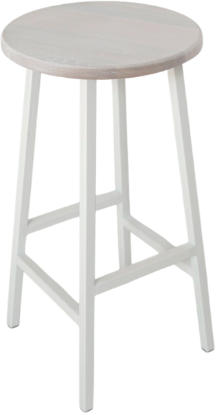 Изображение товара Табурет барный Stal-Massiv SMH-63 (дуб беленый/белый)