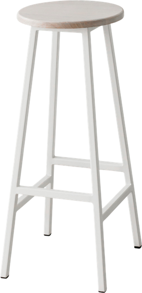 Изображение товара Табурет барный Stal-Massiv SMH-76 (дуб беленый/белый)