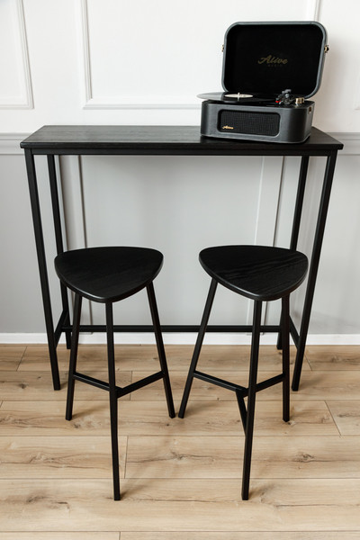 Изображение товара Табурет барный Stal-Massiv Delta-63 (черный/черный)