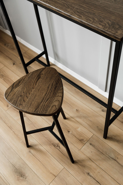 Изображение товара Табурет барный Stal-Massiv Delta-63 (дуб мореный/черный)