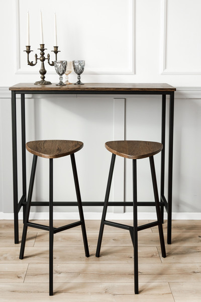 Изображение товара Табурет барный Stal-Massiv Delta-63 (дуб мореный/черный)