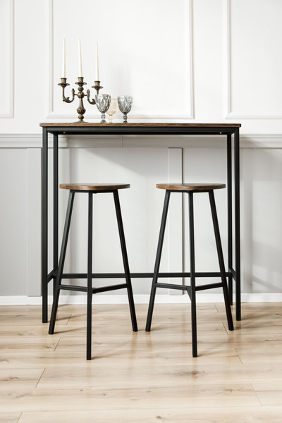 Изображение товара Табурет барный Stal-Massiv Delta-63 (дуб мореный/черный)