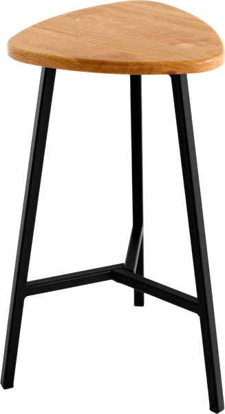 Изображение товара Табурет барный Stal-Massiv Delta-63 (дуб натуральный/черный)