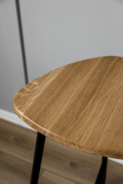 Изображение товара Табурет барный Stal-Massiv Delta-63 (дуб натуральный/черный)