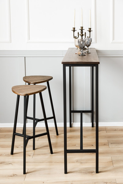 Изображение товара Табурет барный Stal-Massiv Delta-76 (мореный/черный)