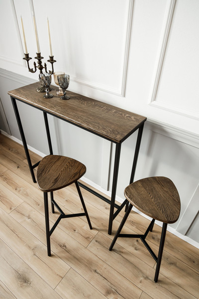 Изображение товара Табурет барный Stal-Massiv Delta-76 (мореный/черный)