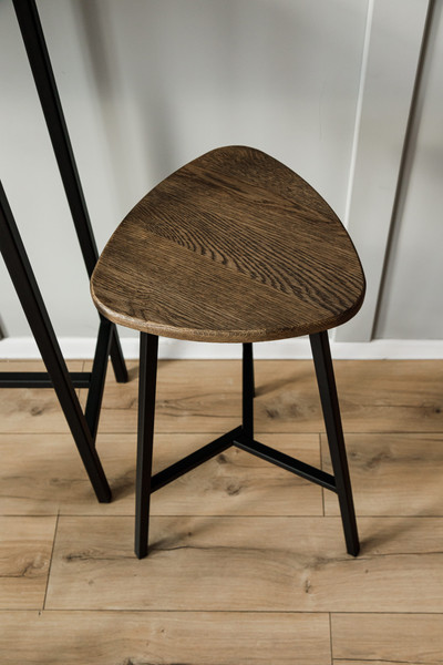 Изображение товара Табурет барный Stal-Massiv Delta-76 (мореный/черный)