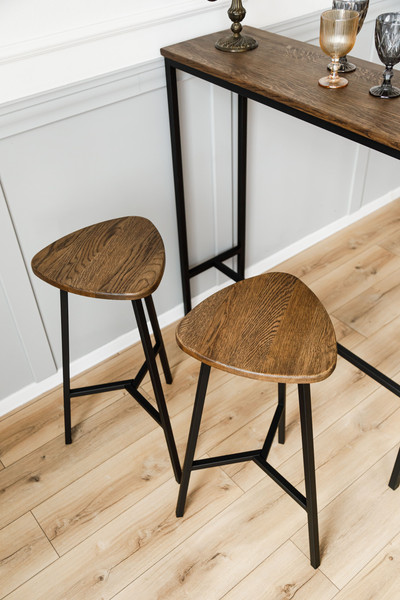 Изображение товара Табурет барный Stal-Massiv Delta-76 (мореный/черный)