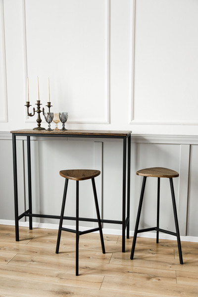 Изображение товара Табурет барный Stal-Massiv Delta-76 (мореный/черный)