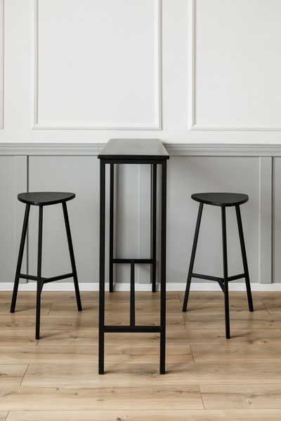 Изображение товара Табурет барный Stal-Massiv Delta-76 (черный/черный)