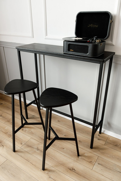 Изображение товара Табурет барный Stal-Massiv Delta-76 (черный/черный)